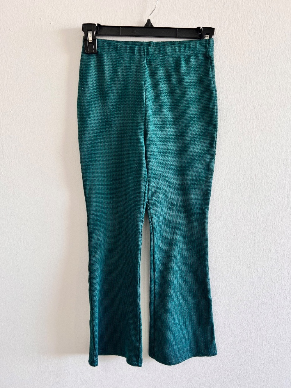 Forever 21 Teal Houndstooth Flare Pants
